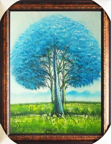Tranh sơn dầu nghệ thuật cây thiên nhiên